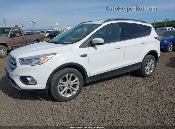 1FMCU9GD4JUD08681 2018 FORD ESCAPE White Առջևի ձախ երեք քառորդ տեսարան