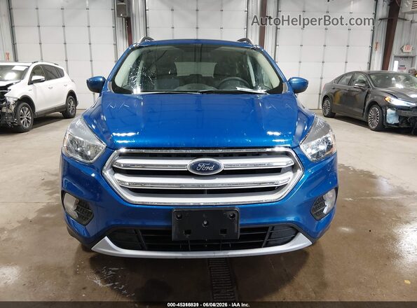 1FMCU9GD4JUD31118 2018 FORD ESCAPE Blue Instrument cluster view