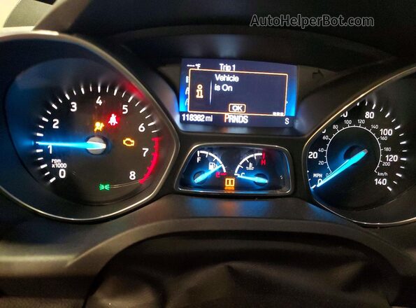 1FMCU9GD4KUB53499 2019 FORD ESCAPE Black Vista del cuadro de instrumentos