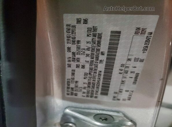 1FMCU9GD5HUA10814 2017 FORD ESCAPE Silver VIN sticker view