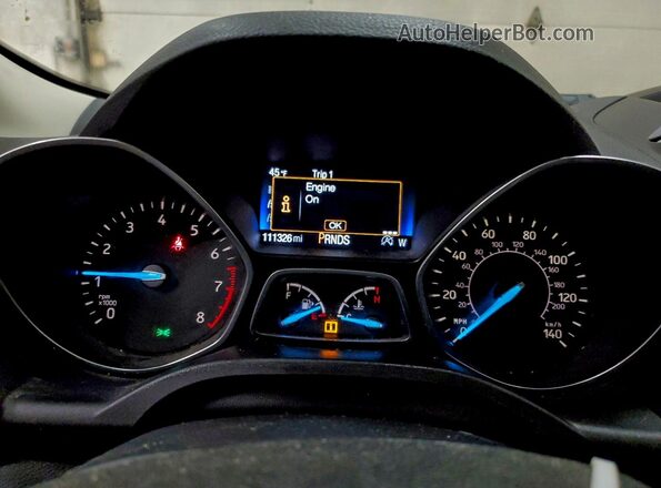 1FMCU9GD5HUB23971 2017 FORD ESCAPE Charcoal Widok zestawu wskaźników