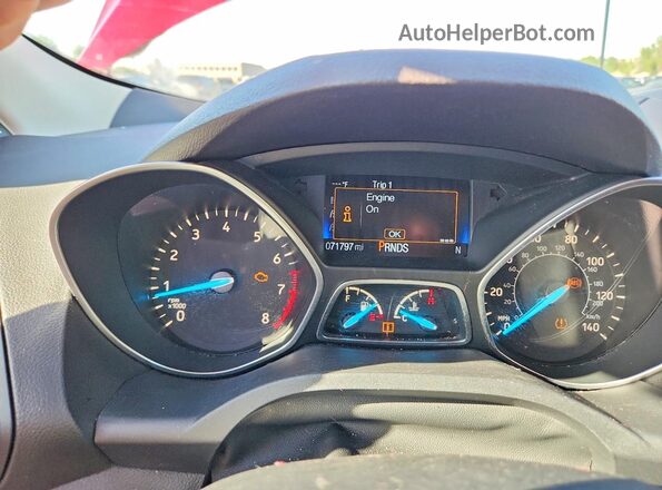 1FMCU9GD5HUC38571 2017 FORD ESCAPE Burgundy Instrument cluster view