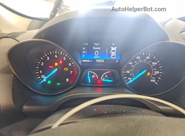 1FMCU9GD5HUC94932 2017 FORD ESCAPE Blue ხელსაწყოთა პანელის ხედი