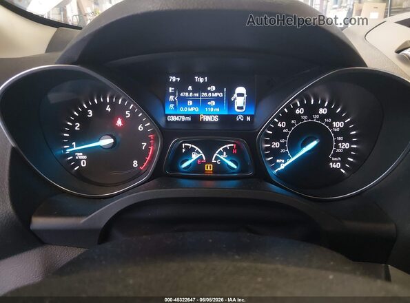 1FMCU9GD5HUD44504 2017 FORD ESCAPE Белый Вид задних сидений