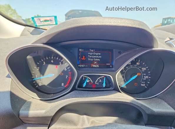 1FMCU9GD5HUD55986 2017 FORD ESCAPE Gray Вид щитка приладів