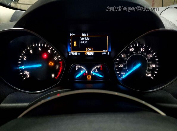 1FMCU9GD5JUB84033 2018 FORD ESCAPE Black Instrument cluster view