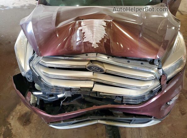 1FMCU9GD5JUC75531 2018 FORD ESCAPE Бордовый Вид задней части салона