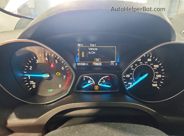 1FMCU9GD5JUD35372 2018 FORD ESCAPE Silver Instrument cluster view