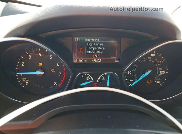 1FMCU9GD5KUA45716 2019 FORD ESCAPE Black Widok zestawu wskaźników