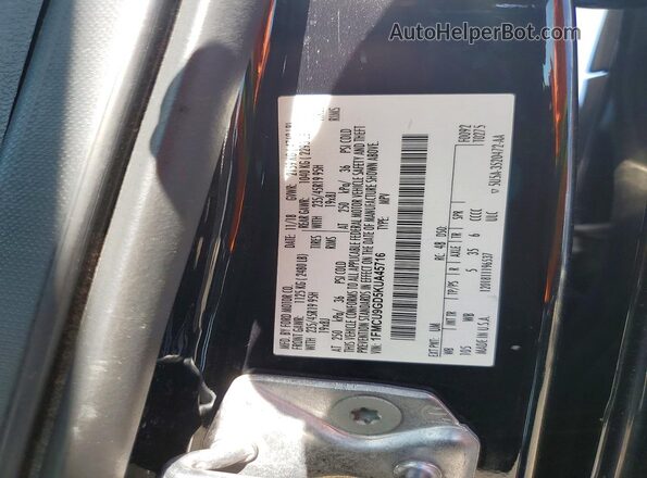 1FMCU9GD5KUA45716 2019 FORD ESCAPE Black Widok naklejki z numerem VIN
