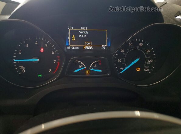 1FMCU9GD5KUB61000 2019 FORD ESCAPE Silver Instrument cluster view