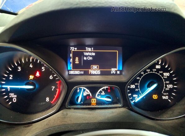 1FMCU9GD5KUC54762 2019 FORD ESCAPE Blue Widok zestawu wskaźników