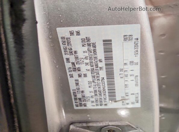 1FMCU9GD6HUC03764 2017 FORD ESCAPE Silver Vista de la etiqueta del VIN