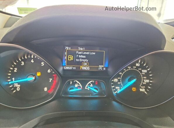 1FMCU9GD6HUC85799 2017 FORD ESCAPE Brown Instrument cluster view