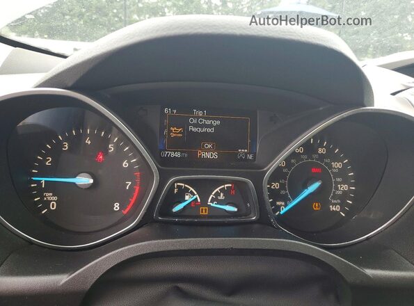 1FMCU9GD6HUD95784 2017 FORD ESCAPE Black Widok zestawu wskaźników