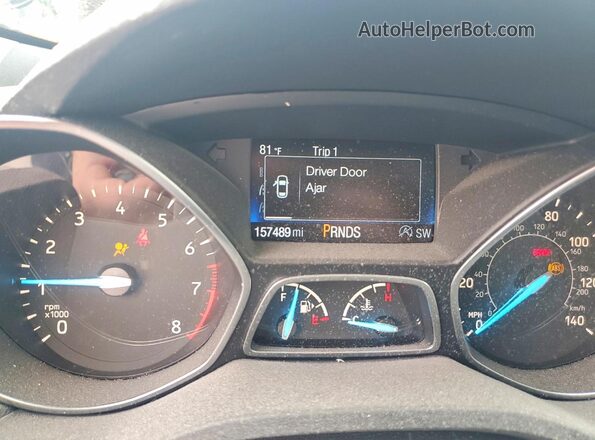 1FMCU9GD6JUA95362 2018 FORD ESCAPE Black ხელსაწყოთა პანელის ხედი