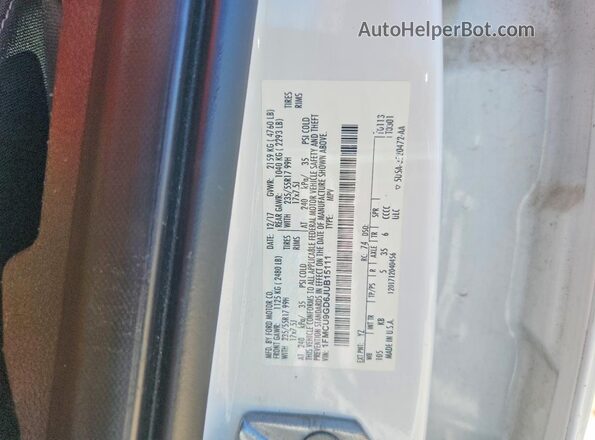 1FMCU9GD6JUB15111 2018 FORD ESCAPE White Շարժիչի բաժամունքի տեսք