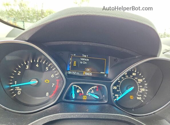 1FMCU9GD6KUA70141 2019 FORD ESCAPE Black ხელსაწყოთა პანელის ხედი