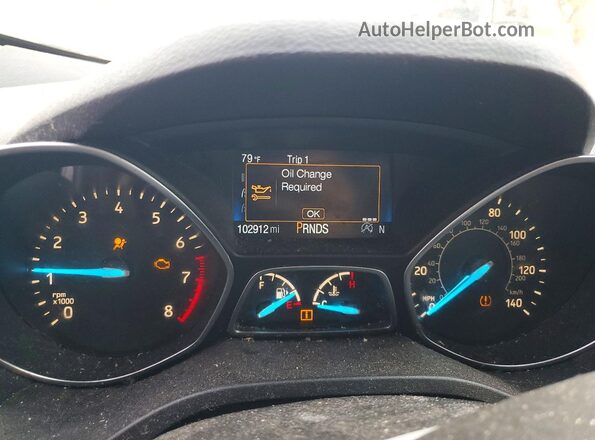 1FMCU9GD6KUA73184 2019 FORD ESCAPE Black Instrument cluster view