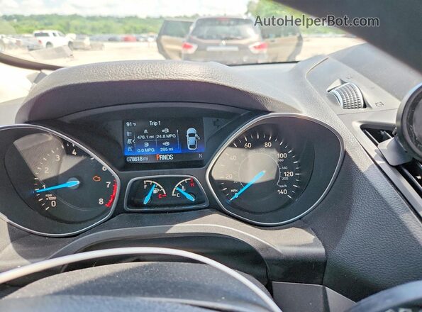 1FMCU9GD6KUB78176 2019 FORD ESCAPE Gray Instrument cluster view