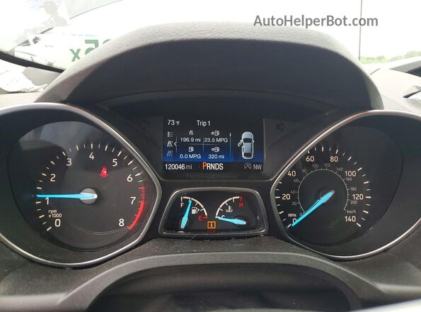 1FMCU9GD7HUE44913 2017 FORD ESCAPE Black Instrument cluster view