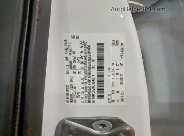 1FMCU9GD7JUB46979 2018 FORD ESCAPE White Շարժիչի բաժամունքի տեսք