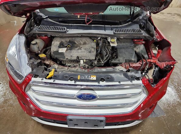 1FMCU9GD7JUD21697 2018 FORD ESCAPE Красный Вид задней части салона