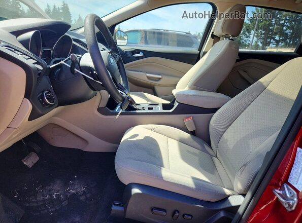 1FMCU9GD8HUA95227 2017 FORD ESCAPE Red Widok wnętrza z przodu