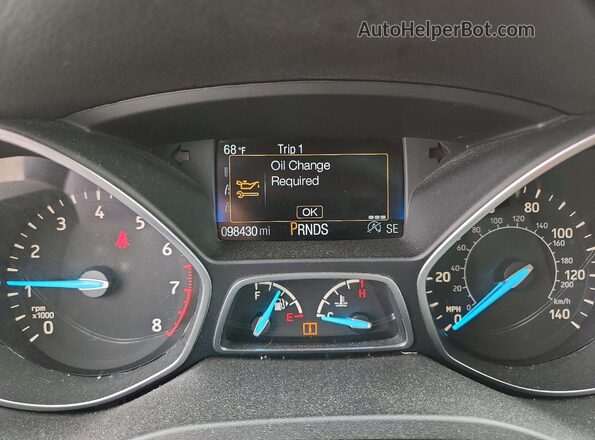 1FMCU9GD8HUB79919 2017 FORD ESCAPE Gray Widok zestawu wskaźników