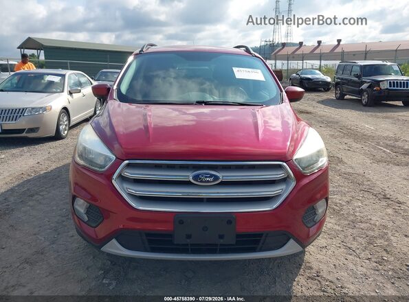 1FMCU9GD8JUA51024 2018 FORD ESCAPE Red Instrument cluster view