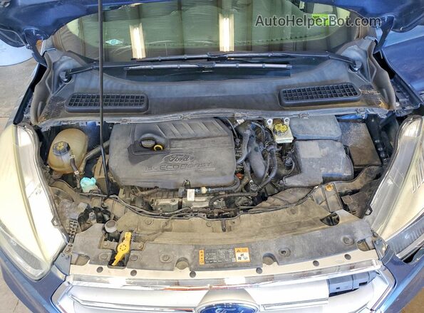 1FMCU9GD8JUA59835 2018 FORD ESCAPE Blue ძრავის განყოფილების ხედი