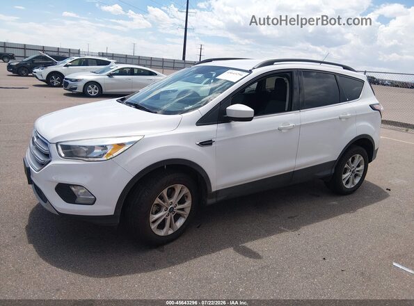 1FMCU9GD8JUA75758 2018 FORD ESCAPE White Առջևի ձախ երեք քառորդ տեսարան