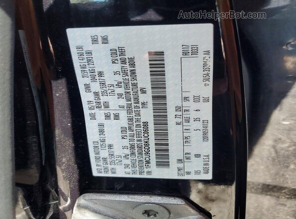1FMCU9GD8KUC06088 2019 FORD ESCAPE Black Սալոնի 360 աստիճան տեսք