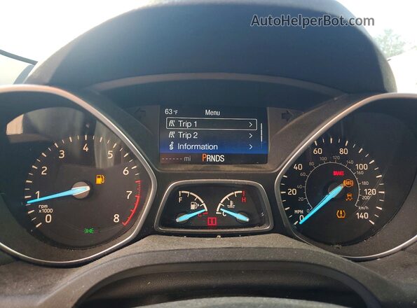 1FMCU9GD9HUB82327 2017 FORD ESCAPE Black Սարքավորումների վահանակի տեսք