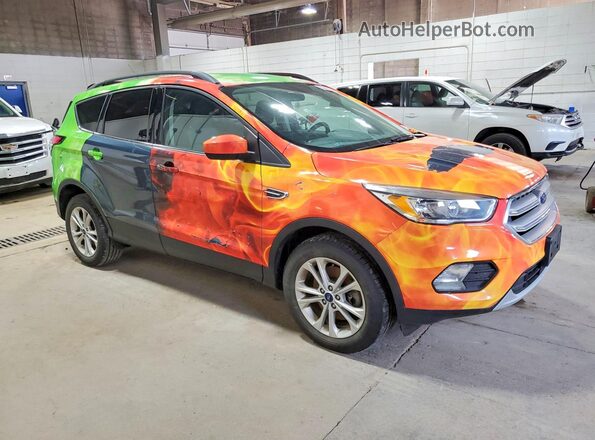 1FMCU9GD9JUB25583 2018 FORD ESCAPE Blue Передня права чверть
