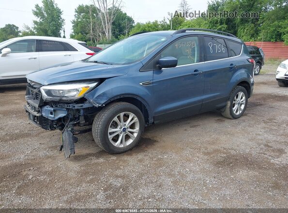 1FMCU9GD9JUB68756 2018 FORD ESCAPE Blue წინა მარცხენა ხედი სამი მეოთხედიდან