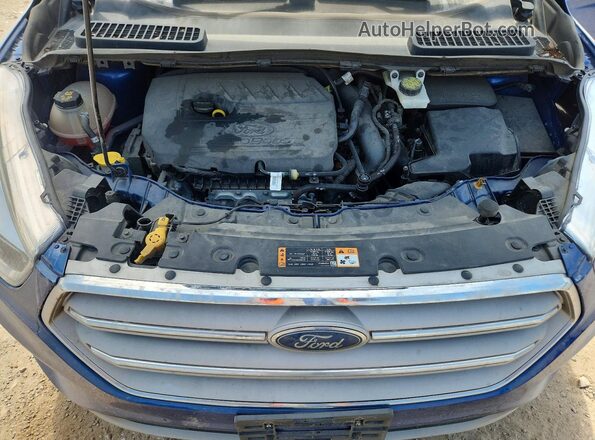 1FMCU9GD9JUC37428 2018 FORD ESCAPE Blue Vista del compartimento del motor