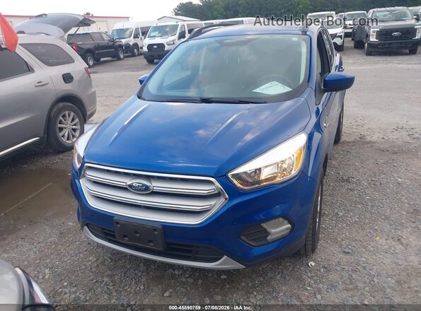 1FMCU9GD9JUD31101 2018 FORD ESCAPE Blue Instrument cluster view