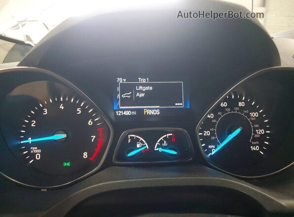 1FMCU9GD9JUD33186 2018 FORD ESCAPE Серый Вид щитка приборов