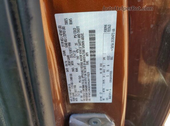 1FMCU9GDXHUA11523 2017 FORD ESCAPE Orange VIN կոդի պիտակի տեսք