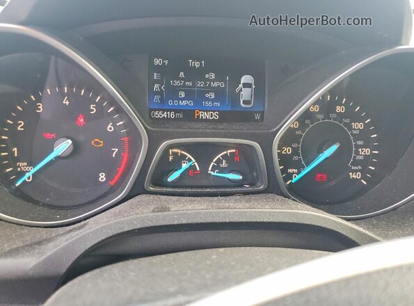 1FMCU9GDXHUB11587 2017 FORD ESCAPE Белый Вид щитка приборов