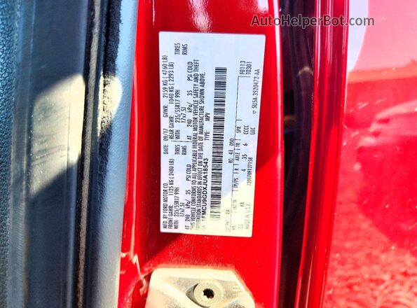 1FMCU9GDXJUA18543 2018 FORD ESCAPE Red Вид підкапотного простору