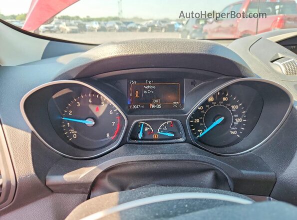 1FMCU9GDXJUA18543 2018 FORD ESCAPE Red Вид щитка приладів