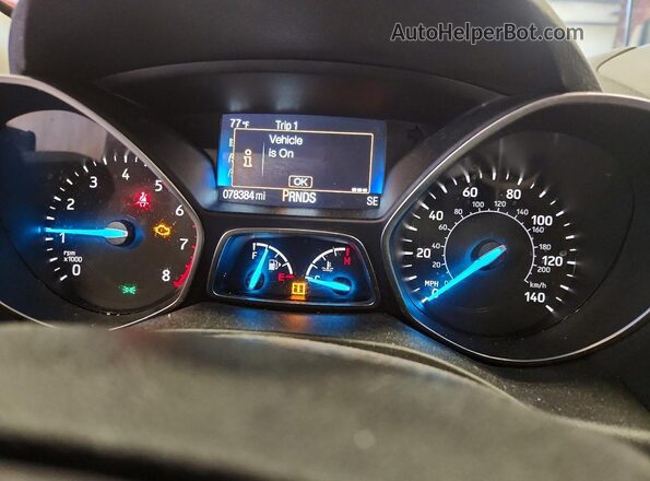 1FMCU9GDXJUB39704 2018 FORD ESCAPE Silver Instrument cluster view