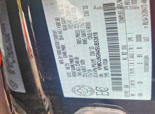 1FMCU9GN4SUB53818 2025 FORD ESCAPE Black Vista del compartimento del motor