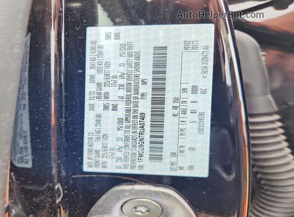 1FMCU9GN7RUA07469 2024 FORD ESCAPE Black VIN კოდის სტიკერის ხედი