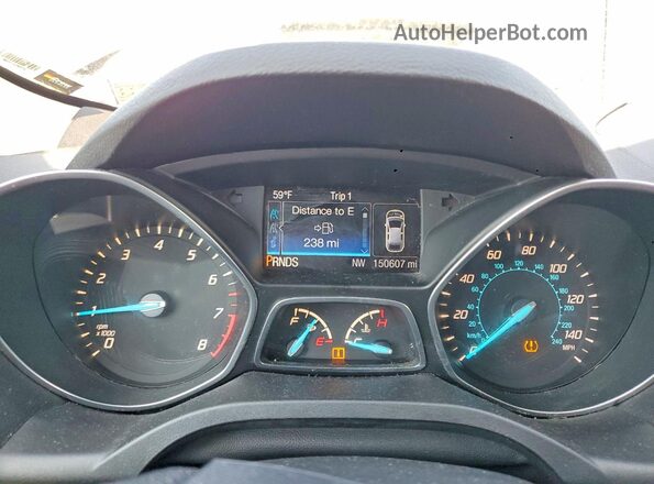 1FMCU9GX2GUB68858 2016 FORD ESCAPE Gray ხელსაწყოთა პანელის ხედი