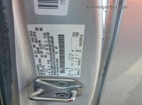 1FMCU9GX3GUC45091 2016 FORD ESCAPE Silver Vista de la etiqueta del VIN