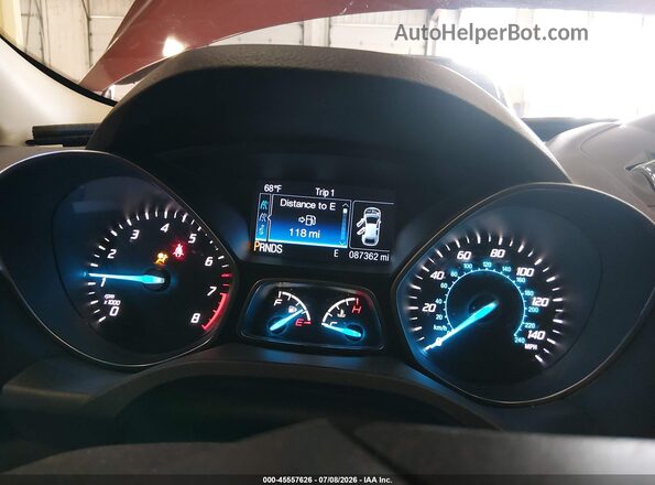 1FMCU9GX4GUB39409 2016 FORD ESCAPE Maroon Rear seats view