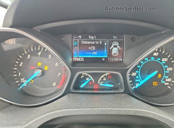1FMCU9GX4GUB93552 2016 FORD ESCAPE Gray ხელსაწყოთა პანელის ხედი